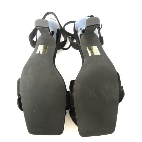 JEFFREY CAMPBELL Honolulu Floral Suede Ankle Strap Sandals Sz 7.5 - Picture 9 of 14